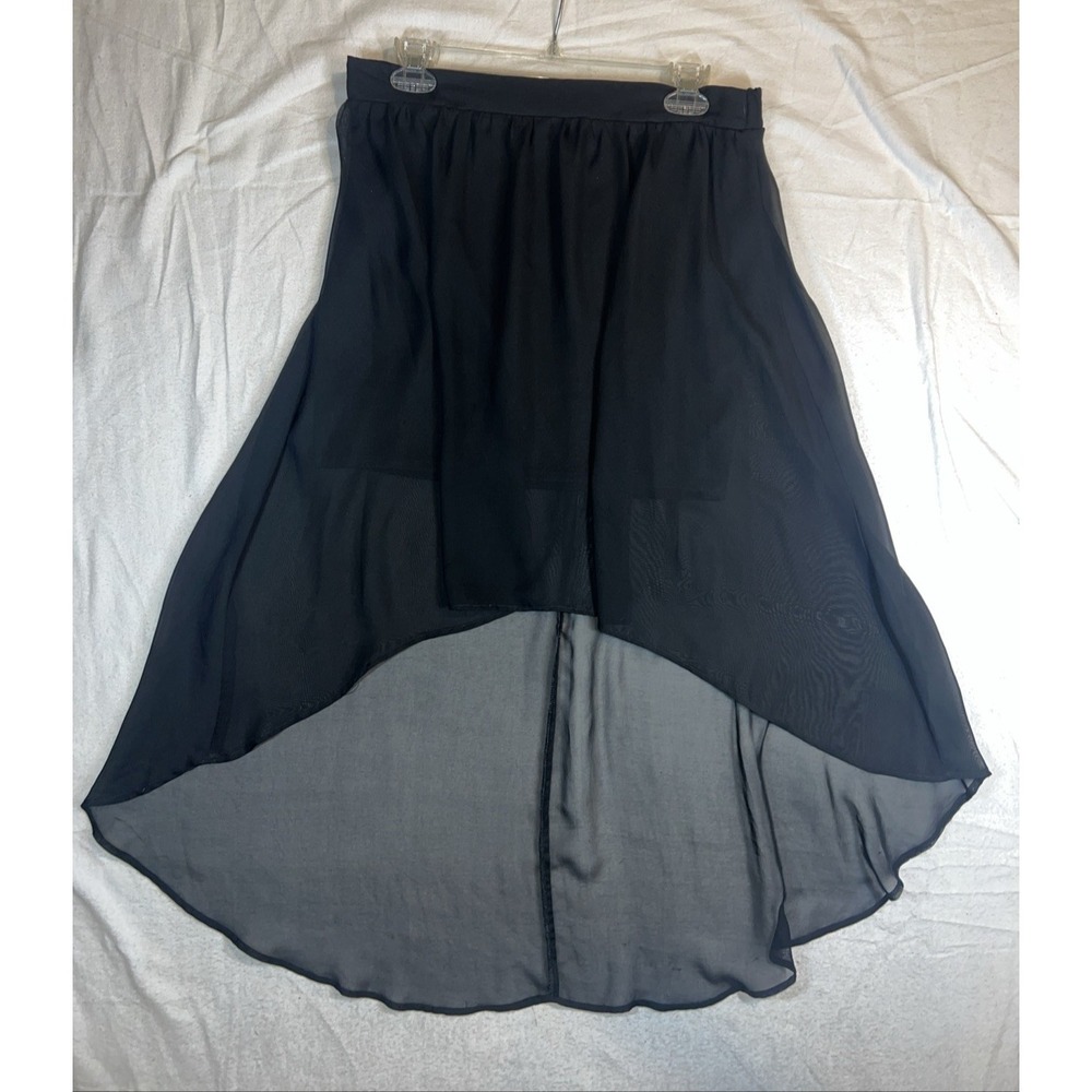 Women Chiffon Skirt Lady Hot Sexy Waist Maxi High Low Hem‎ Beach Asymmetric